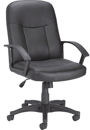 Lorell Leather Managerial Mid-Back Chair 84869